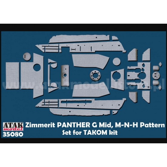 1/35 Panther G M-N-H Pattern Zimmerit set for Takom kits 1/35 Panther G M-N-H Pattern Zimmerit set for Takom kits