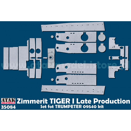 1/35 Tiger I Late Production Zimmerit set for Trumpeter #09540 1/35 Tiger I Late Production Zimmerit set for Trumpeter #09540