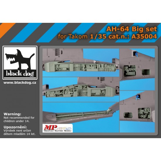 1/35 AH-64 Apache Attack Helicopter Super Detail Set for Takom kits 1/35 AH-64 Apache Attack Helicopter Super Detail Set for Takom kits
