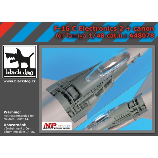 1/48 General Dynamics F-16 C Electronics 2 & Canon for Tamiya kits 1/48 General Dynamics F-16 C Electronics 2 & Canon for Tamiya kits