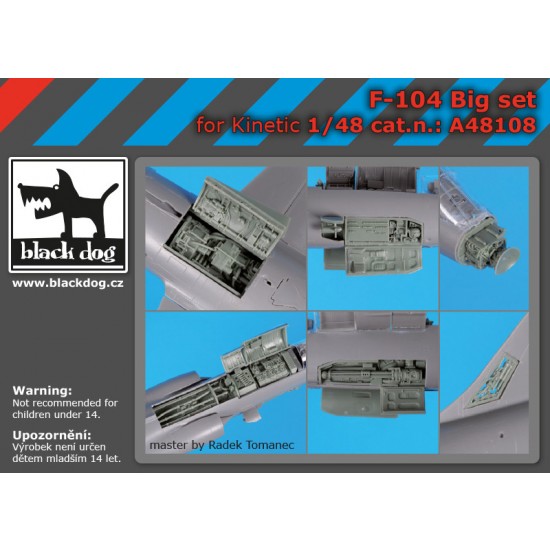 1/48 Lockheed F-104 Starfighter Super Detail Set for Kinetic kits 1/48 Lockheed F-104 Starfighter Super Detail Set for Kinetic kits