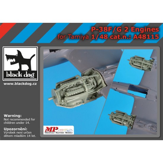 1/48 Lockheed P-38 Lightning F-G Engines for Tamiya kits 1/48 Lockheed P-38 Lightning F-G Engines for Tamiya kits