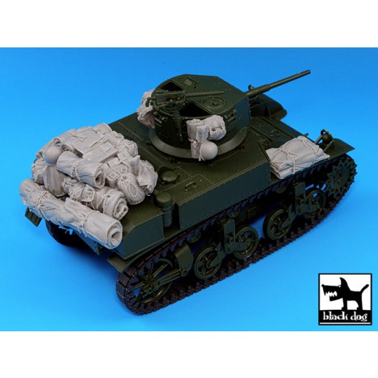 T35027 Black Dog 1/35 M3A1 Stuart Tank Accessories Set WWII for Academy kit 