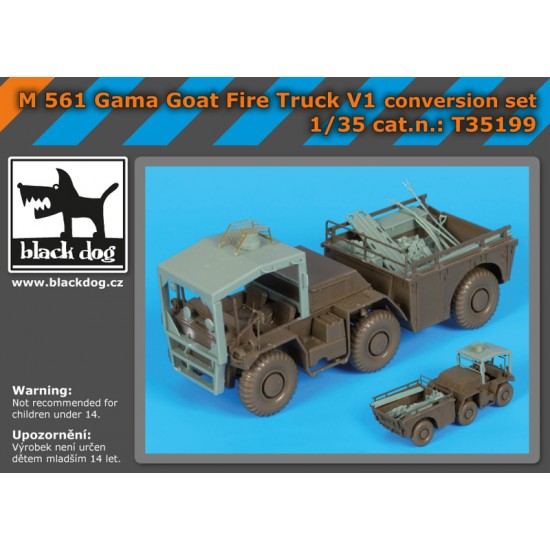 1/35 US M561 Gama Goat Fire Truck V1 Conversion Set for Tamiya #35330 1/35 US M561 Gama Goat Fire Truck V1 Conversion Set for Tamiya #35330