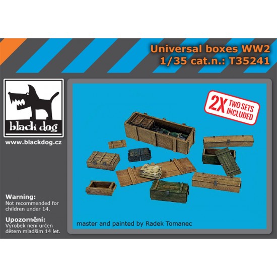 1/35 WWII Universal Boxes set 1/35 WWII Universal Boxes set