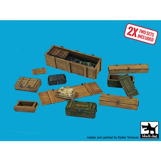 1/35 WWII Universal Boxes set 1/35 WWII Universal Boxes set