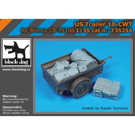 1/35 US Trailer 10-CWT Accessories Set for Bronco kit #CB35106 1/35 US Trailer 10-CWT Accessories Set for Bronco kit #CB35106
