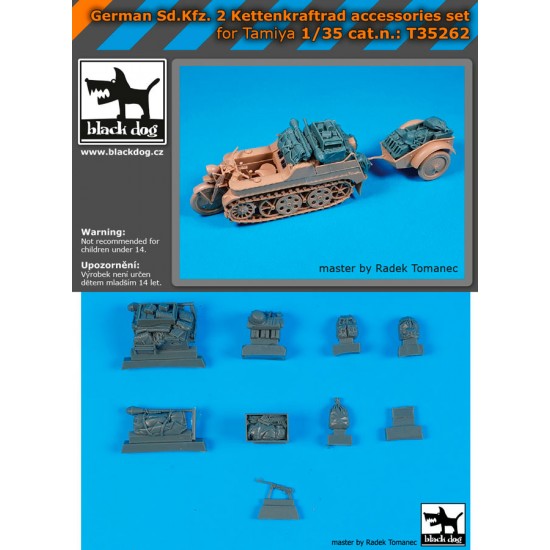 1/35 German SdKfz 2 Kettenkrattrad Stowage Set for Tamiya kits 1/35 German SdKfz 2 Kettenkrattrad Stowage Set for Tamiya kits