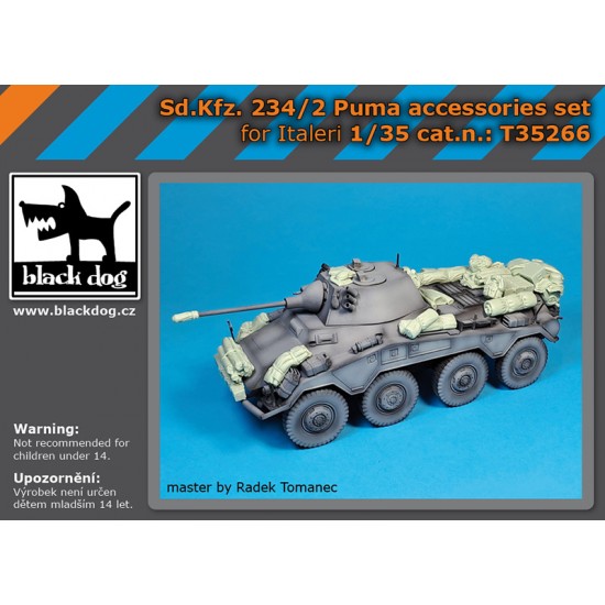 1/35 Sd Kfz 234/2 Puma Stowage Set set for Italeri kits 1/35 Sd Kfz 234/2 Puma Stowage Set set for Italeri kits