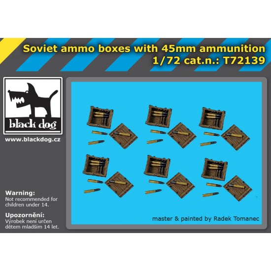 1/72 Soviet Ammo Boxes w/45mm Amunition 1/72 Soviet Ammo Boxes w/45mm Amunition
