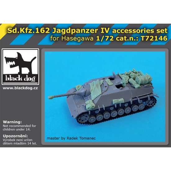 1/72 SdKfz 162 Jagdpanzer IV Detail set for Hasegawa kits 1/72 SdKfz 162 Jagdpanzer IV Detail set for Hasegawa kits