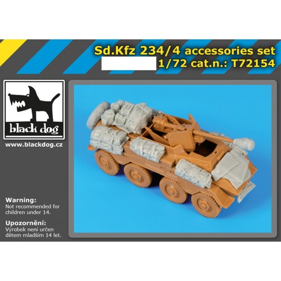 1/72 SdKfz 234/4 Accessories Set for Italeri kits 1/72 SdKfz 234/4 Accessories Set for Italeri kits