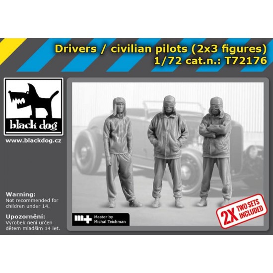 1/72 Drivers / Civilian Pilots (2x 3 figures) 1/72 Drivers / Civilian Pilots (2x 3 figures)