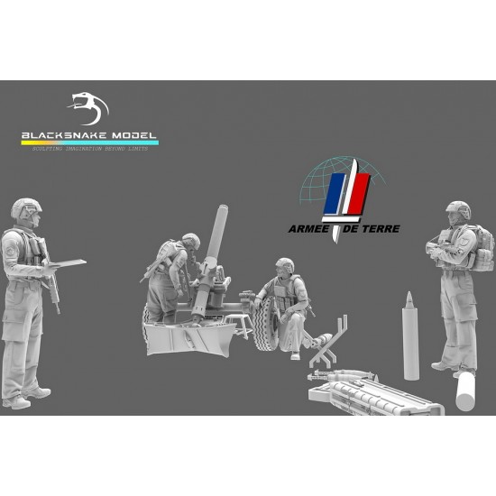 1/35 French Army Mortar and Artillery Group Pack (1 kit, 4 figures)