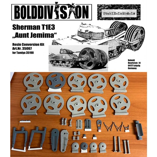 1/35 Sherman T1E3 Aunt Jemima Coversion set for Tamiya kit #35190 1/35 Sherman T1E3 Aunt Jemima Coversion set for Tamiya kit #35190