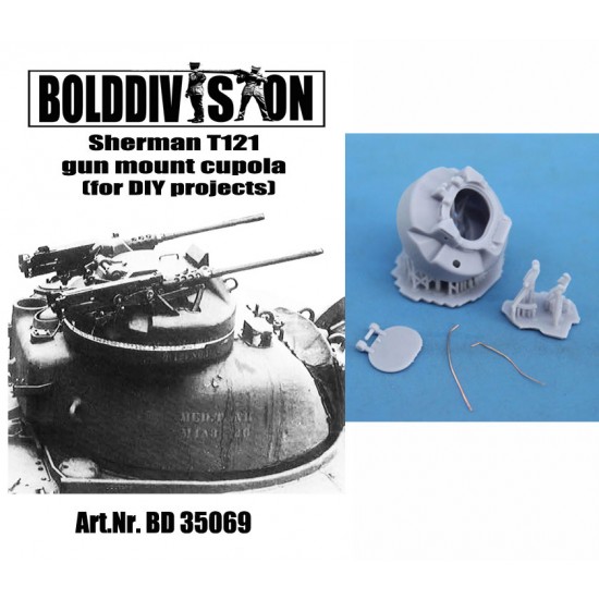1/35 Sherman T121 Gun Mount Cupola for DIY Projects 1/35 Sherman T121 Gun Mount Cupola for DIY Projects