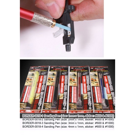 Sanding Pen (size: 3mm x 1mm, sticker: #600 & #1000) Sanding Pen (size: 3mm x 1mm, sticker: #600 & #1000)