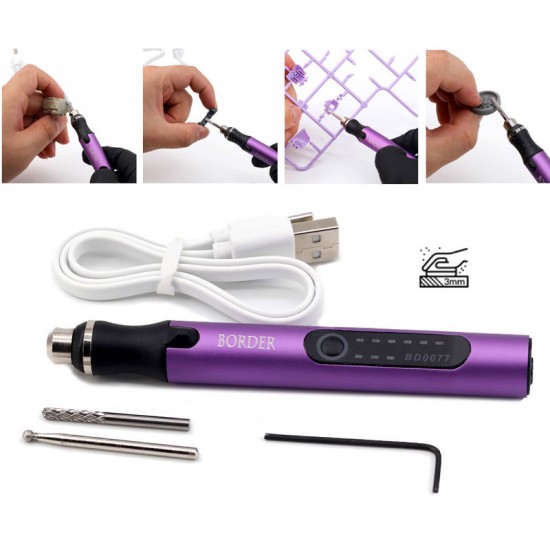 Electric Rotary Tool w/2 Type Milling Cutter & USB Type C Charge Line Electric Rotary Tool w/2 Type Milling Cutter & USB Type C Charge Line