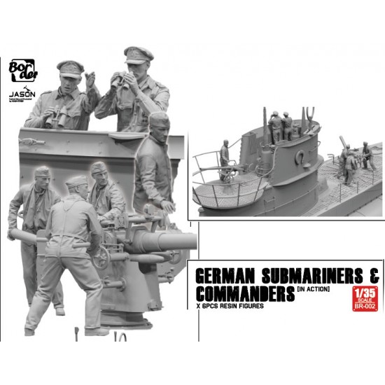 1/35 German Submariners Commanders in Action (6 resin figures) for #BS-001 U-Boat Bridge 1/35 German Submariners Commanders in Action (6 resin figures) for #BS-001 U-Boat Bridge