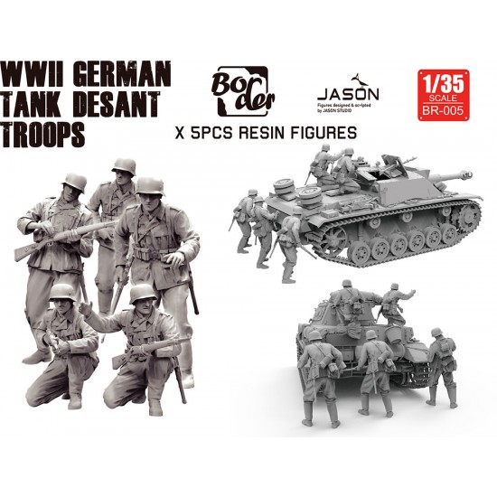 1/35 WWII German Tank Desant Troops (5 figures) 1/35 WWII German Tank Desant Troops (5 figures)