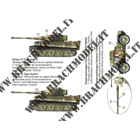 1/35 German Vehicles in French Service 1944/1945 Decals 1/35 German Vehicles in French Service 1944/1945 Decals