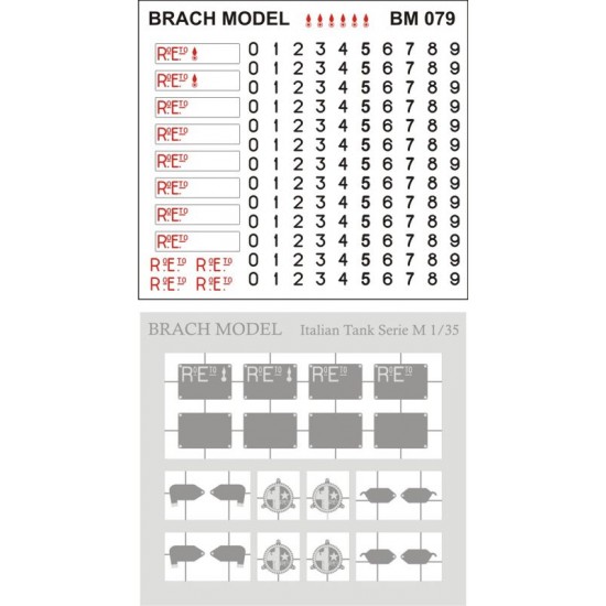 1/35 Italian Plates & Motor Vehicle Badge (Photo-etched parts & Decals) 1/35 Italian Plates & Motor Vehicle Badge (Photo-etched parts & Decals)