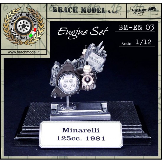 1/12 Minarelli 125cc. 1981 Motorcycle Engine 1/12 Minarelli 125cc. 1981 Motorcycle Engine