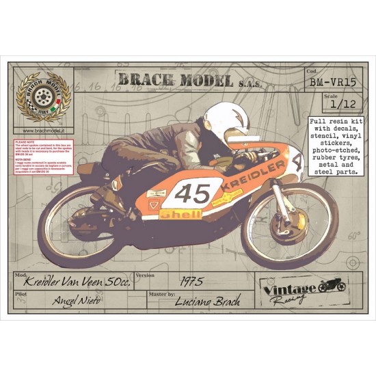 1/12 Kreidler Van Veen 50cc, Angel Nieto 1975 1/12 Kreidler Van Veen 50cc, Angel Nieto 1975