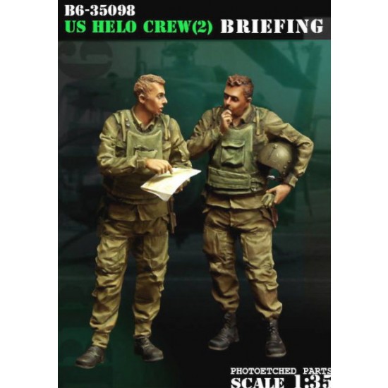 1/35 US Helo Crew Vol.2 Briefing (2 figures, resin + PE) 1/35 US Helo Crew Vol.2 Briefing (2 figures, resin + PE)