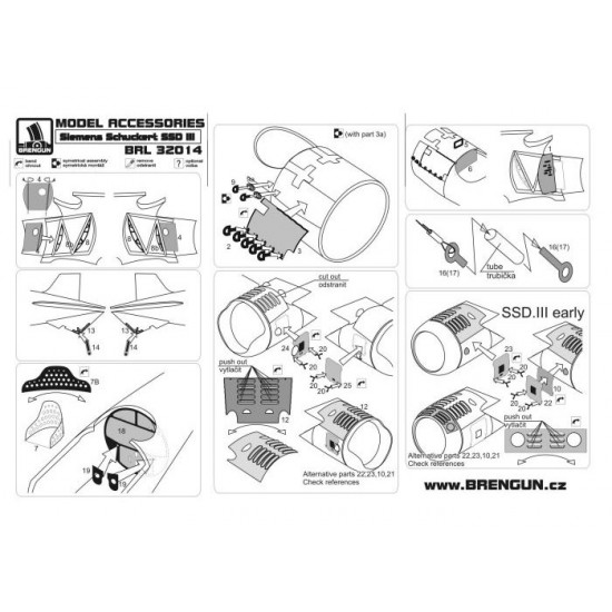1/32 Siemens Schuckert D III Detail Set for Roden Early/Late kits 1/32 Siemens Schuckert D III Detail Set for Roden Early/Late kits