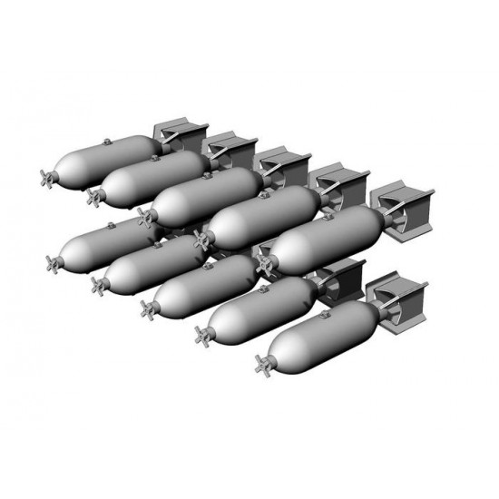 1/48 US GP 100lb AN-M30A1 Bombs (10pcs) 1/48 US GP 100lb AN-M30A1 Bombs (10pcs)