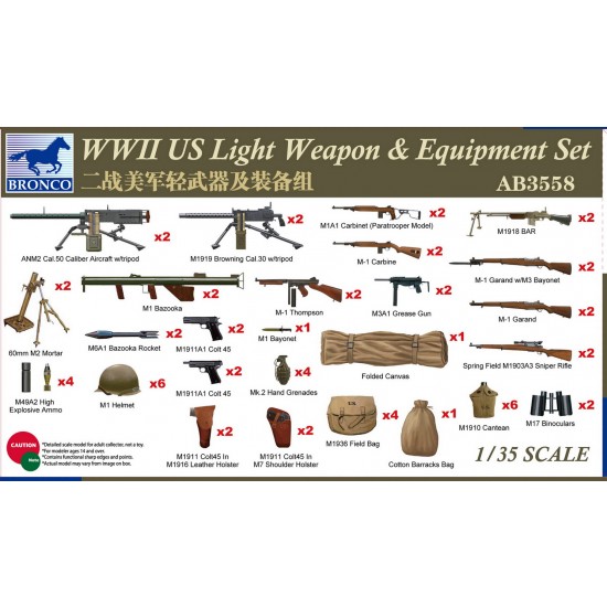 1/35 WWII US Light Weapon & Equipment Set 1/35 WWII US Light Weapon & Equipment Set