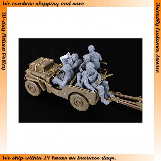 1/35 British 6Pdr Anti-Tank Gun (Airborne) with 1/4ton Truck & Crew 1/35 British 6Pdr Anti-Tank Gun (Airborne) with 1/4ton Truck & Crew