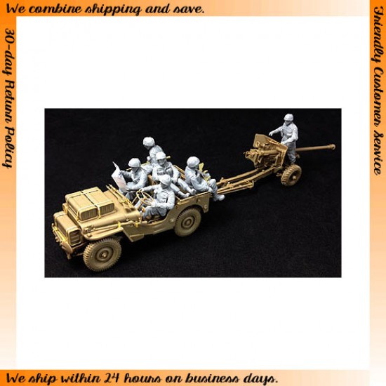 1/35 British 6Pdr Anti-Tank Gun (Airborne) with 1/4ton Truck & Crew 1/35 British 6Pdr Anti-Tank Gun (Airborne) with 1/4ton Truck & Crew
