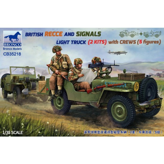 1/35 British Recce and Signals Light Truck (2 kits) w/Crews (5 figures)