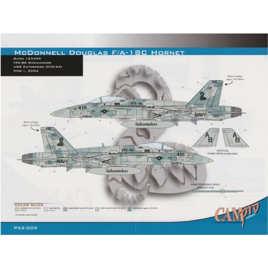 Decals for 1/32 F/A-18C Hornet VFA-86 Sidewinders 2004 Decals for 1/32 F/A-18C Hornet VFA-86 Sidewinders 2004