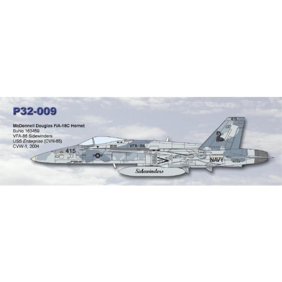 Decals for 1/32 F/A-18C Hornet VFA-86 Sidewinders 2004 Decals for 1/32 F/A-18C Hornet VFA-86 Sidewinders 2004