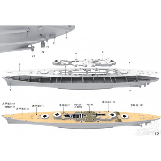1/350 Kaiser Wilhelm II H42 Super Anti-Aircraft Battleships Warship Kit 1/350 Kaiser Wilhelm II H42 Super Anti-Aircraft Battleships Warship Kit