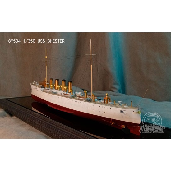 1/350 USS Chester Reconnaissance Cruiser Assembly Ship Kit 1/350 USS Chester Reconnaissance Cruiser Assembly Ship Kit