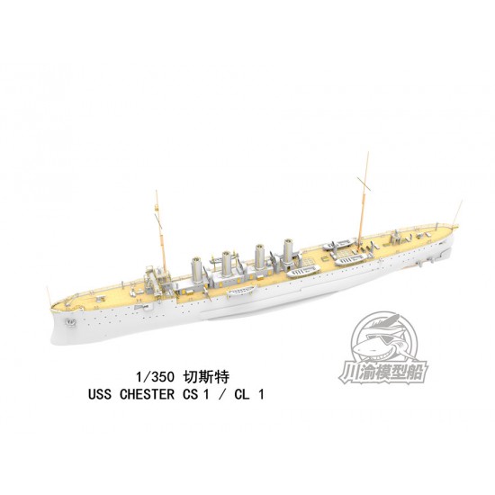 1/350 USS Chester Reconnaissance Cruiser Assembly Ship Kit 1/350 USS Chester Reconnaissance Cruiser Assembly Ship Kit