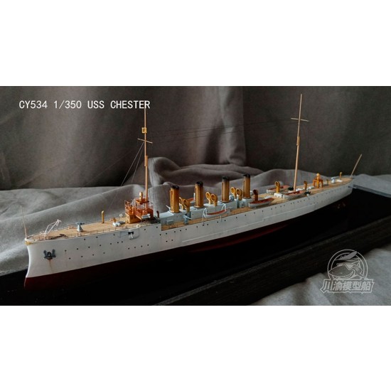 1/350 USS Chester Reconnaissance Cruiser Assembly Ship Kit 1/350 USS Chester Reconnaissance Cruiser Assembly Ship Kit