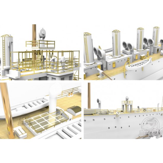 1/350 USS Chester Reconnaissance Cruiser Assembly Ship Kit 1/350 USS Chester Reconnaissance Cruiser Assembly Ship Kit