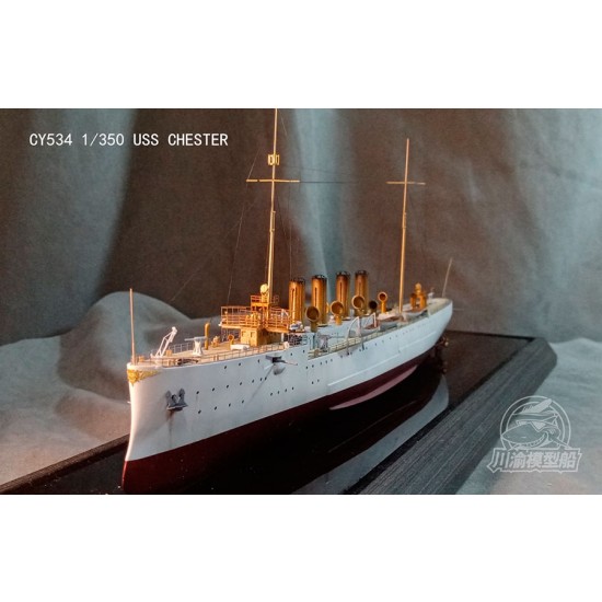 1/350 USS Chester Reconnaissance Cruiser Assembly Ship Kit 1/350 USS Chester Reconnaissance Cruiser Assembly Ship Kit