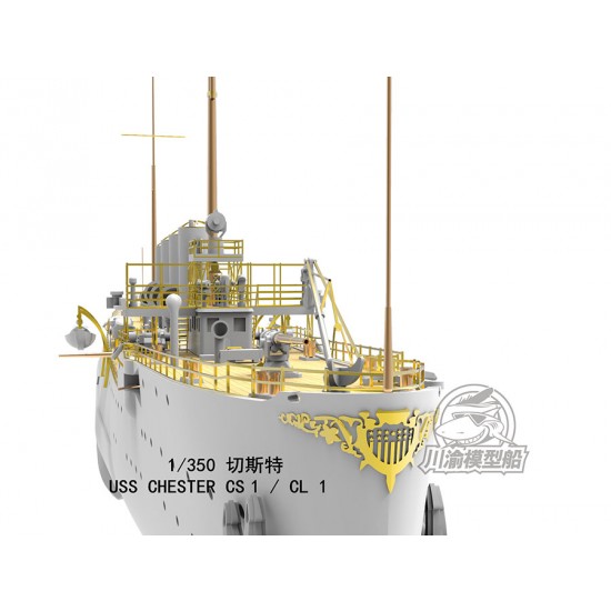 1/350 USS Chester Reconnaissance Cruiser Assembly Ship Kit 1/350 USS Chester Reconnaissance Cruiser Assembly Ship Kit