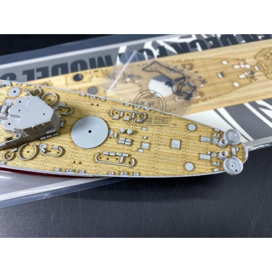 1/700 North Carolina-class Battleship Wooden Deck & Chains for Trumpeter kits #05734 1/700 North Carolina-class Battleship Wooden Deck & Chains for Trumpeter kits #05734