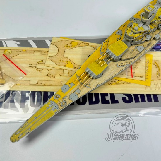 1/700 USS Iowa Battleship Wooden Deck, Masking and Gun Barrels for Trumpeter #06749 1/700 USS Iowa Battleship Wooden Deck, Masking and Gun Barrels for Trumpeter #06749