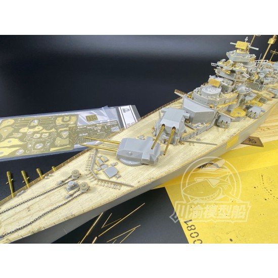 1/350 German Battleship Bismarck Super Detail Set for Trumpeter kits #05358 1/350 German Battleship Bismarck Super Detail Set for Trumpeter kits #05358