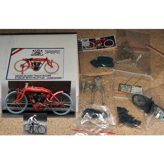 1/24 75mm Indian Racer 8-valve Motorcycle with Figure 1/24 75mm Indian Racer 8-valve Motorcycle with Figure