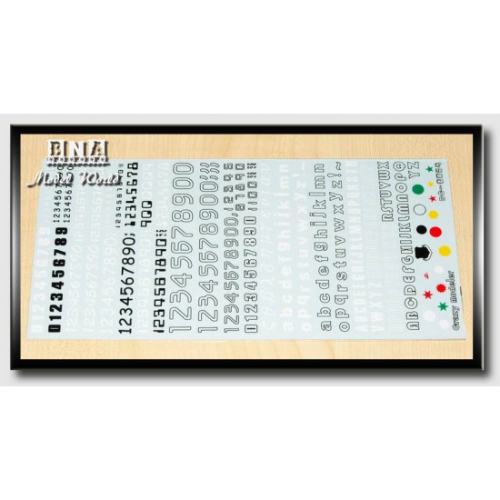 Decals for Numbers & Symbols for General Use Decals for Numbers & Symbols for General Use