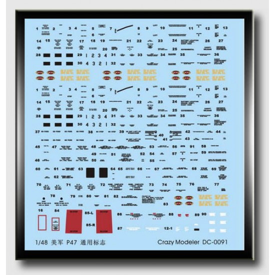 Decals for 1/48 American Army P47 Logo (for general use) Decals for 1/48 American Army P47 Logo (for general use)